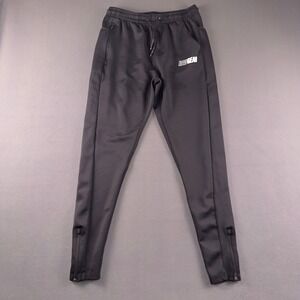 RawGear Mens RG224 Athletic Track Pants Black Zipper Ankle Joggers Large